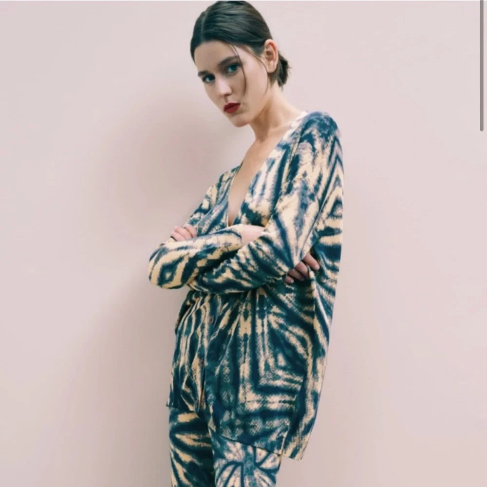 Zara Tie Dye Knit Cardigan